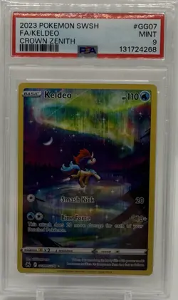Keldeo GG07/GG70 PSA 9 Crown Zenith Pokemon Card Graded - Image 1