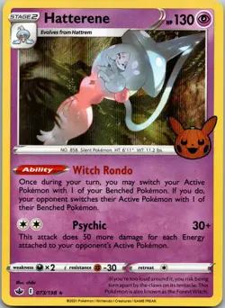 Hatterene 073/198 Holo P Trick or Trade BOOster Pokemon Near Mint - Image 1