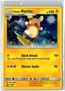 Pokemon 2016 Alolan Raichu - Promo Holo SMP SM65 NM - Image 1