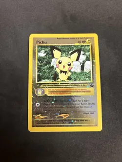 Pokemon TCG Pichu 2001 Black Star Promo #35 Reverse Holo WOTC LP+ Vintage - Image 3