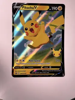 Pikachu V SWSH143 Holo Promo Sword & Shield Promo Pokemon Near Mint - Image 1