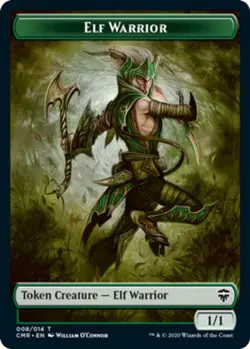 4x Lightly Played, English, Elf Warrior Token - Commander Legends - MTG - Image 1