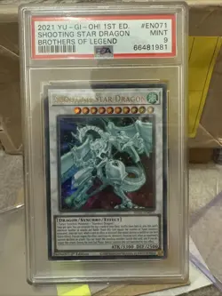 PSA 9 Yugioh Shooting Star Dragon BROL-EN071 Ultra Rare 1st Ed Konami - Image 1