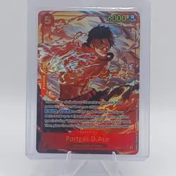 Bandai ONE PIECE Card Game Portgas D. Ace Character Foil Alt Art SEC OP16-118 - Image 1