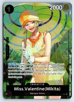 Miss.Valentine(Mikita) (Dash Pack) OP14-087 One Piece The Azure Sea's Seven Foil - Image 1