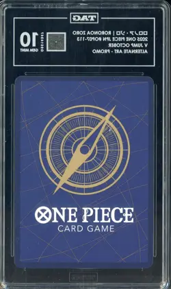 2025 One Piece Japanese OP07-113 Roronoa Zoro B Jump Alternate Art TAG 10 - Image 2