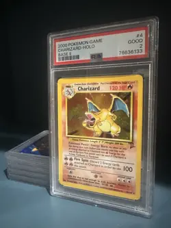 Pokemon Card: Base Set 2 Rare Holo: Charizard 4/130 PSA 2 - Image 1