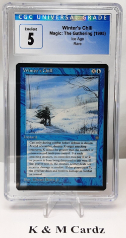 MTG - Ice Age - Winter's Chill - Graded - CGC 5.0 - Vintage - Image 1