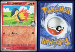 Ethan's Cyndaquil 032/182 Common Destined Rivals Pokemon Card Reverse Holo NM - Image 3