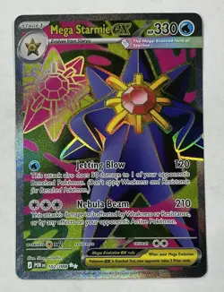 Mega Starmie ex 102/088 Perfect Order Ultra Rare Full Art Pokemon TCG Card - Image 1