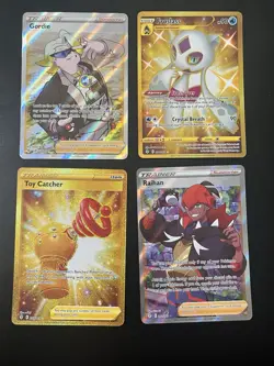 Pokemon TCG Sword & Shield Evolving Skies Lot of 4 Cards NM - Gold Secret Rare - Image 1
