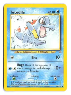 Pokemon Totodile Neo Genesis Unlimited 80/111 LP - Image 1