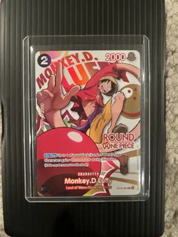 One Piece x Round 1 ENGLISH Promo Card - Monkey D. Luffy OP16-095 - Image 1