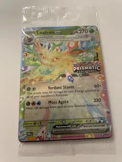 Leafeon ex 006/131 Prismatic Evolutions Pokemon Card Stamped Promo SEALED - Image 1