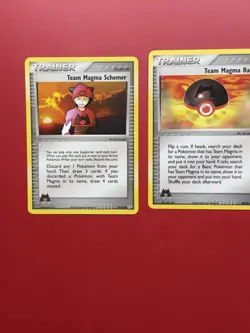 Pokemon Card Team Magma Schemer Ball Hideout Set Trainer - Image 2