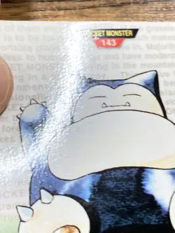Pokemon Carddass Card Snorlax No.143 Bandai Pocket Monsters Green ver. 1996 - Image 4