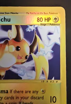 Pokemon Raichu 61/165 Expedition Reverse Holo Rare Card NM Condition - Image 3