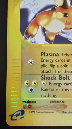 Pokemon Raichu 61/165 Expedition Reverse Holo Rare Card NM Condition - Image 4