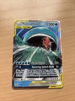 Pokemon Magikarp and Wailord Tag Team GX Promo Card Sun and Moon SM166 - Image 1