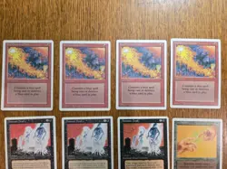 12 Vintage MAGIC THE GATHERING cards Mostly REVISED Edition Red Elemental Blast - Image 2
