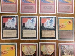 12 Vintage MAGIC THE GATHERING cards Mostly REVISED Edition Red Elemental Blast - Image 3