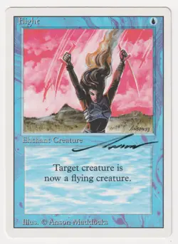Signed Flight LP Revised Edition Artist Anson Maddocks 1994 MTG Magic Vintage! - Image 1