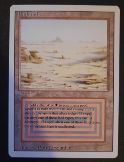 1x Badlands Revised Edition DAMAGED MTG - Image 1