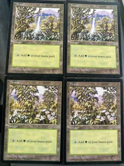 Forest x4 Mirage Magic the Gathering MTG NM/LP - Image 1