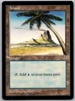 Island (Palm Tree) Land Mirage Magic: The Gathering Lightly Played - Image 1