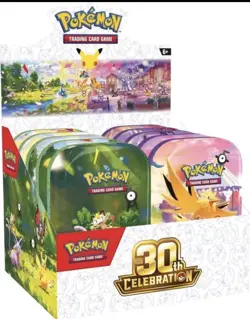 PRESALE Pokemon 30th Anniversary Mini Tin Display Factory Sealed (10 Mini Tins) - Image 1