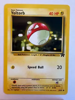 Voltorb from Team Rocket Vintage Pokemon Card 69/82 - Image 1