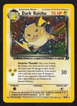 2000 Nintendo Pokemon Rocket Holo #26 83/82 - Image 1