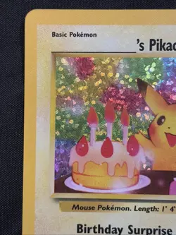Pokemon TCG Birthday Pikachu 24/53 Celebrations Holo Black Star Promo - Image 2