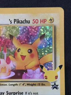 Pokemon TCG Birthday Pikachu 24/53 Celebrations Holo Black Star Promo - Image 3