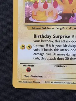 Pokemon TCG Birthday Pikachu 24/53 Celebrations Holo Black Star Promo - Image 5