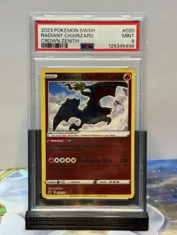 Radiant Charizard 020/159 Crown Zenith PSA 9 Mint Pokemon Card - Image 1
