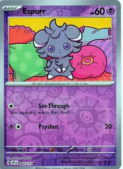 Espurr 084/191 Common Surging Sparks Pokemon Reverse Holo Near Mint - Image 1