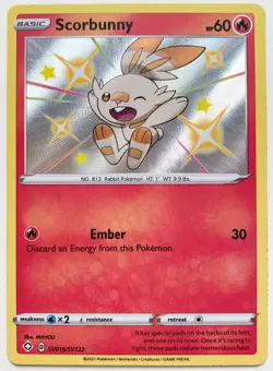 Scorbunny SV015/SV122 Holo Rare Pokemon Shining Fates: Shiny Vault - Image 1