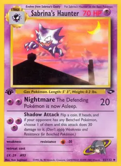 Sabrina's Haunter 055/132 Gym Challenge NM Unlimited - Image 1