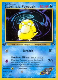 Sabrina's Psyduck 099/132 Gym Challenge LP Unlimited - Image 1