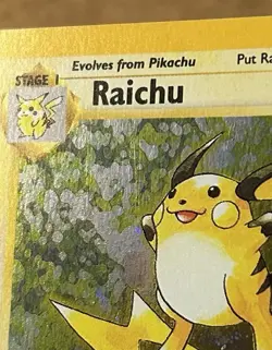 Pokemon TCG Raichu 016/130 Base Set 2 Holo Rare Unlimited (NM) + Swirl - Image 3