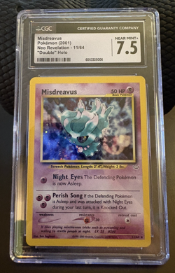 Pokemon Misdreavus 11/64 Neo Revelation "Double Holo" Misprint CGC 7.5 Near Mint - Image 1