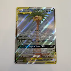 Pokemon Rowlet & Alolan Exeggutor GX Sm-Unified Minds Ultra Rare Holo 215/236 - Image 1