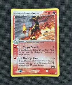 Pokemon TCG Team Magma vs Team Aqua 2004 Magma's Houndoom 34/95 Reverse Holo MP - Image 1