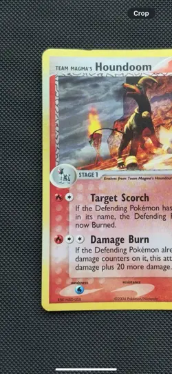 Pokemon TCG Team Magma vs Team Aqua 2004 Magma's Houndoom 34/95 Reverse Holo MP - Image 3