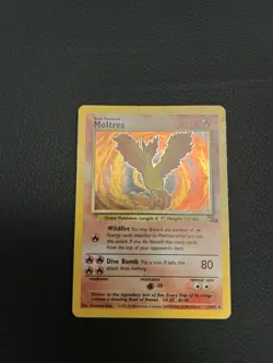 1999 Pokemon TCG Moltres 12/62 Fossil Set Holo Rare Unlimited Edition ENG - Image 3