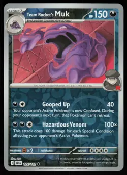 Team Rocket's Muk 124/182 Uncommon Destined Rivals Pokemon Reverse Holo NM - Image 1