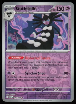 Gothitelle 043/086 Rare White Flare Pokemon Reverse Holo Near Mint - Image 1