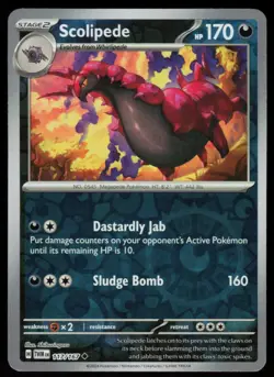 Scolipede 117/167 Uncommon Twilight Masquerade Pokemon Reverse Holo Near Mint - Image 1