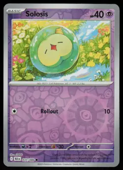 Solosis 037/086 Common Black Bolt Pokemon Reverse Holo Near Mint - Image 1